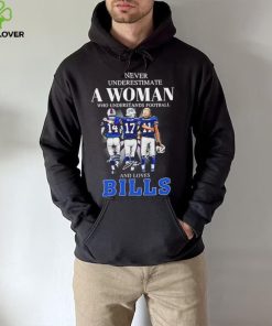 Never Underestimate A Woman Who Understands Football And Loves Bills Stefon Diggs Josh Allen And Cole Beasley Signatures Shirt