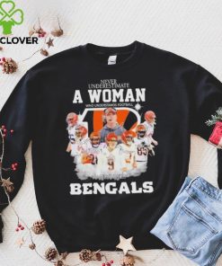 Never Underestimate A Woman Who Understands Football And Loves Cincinnati Bengals Signatures hoodie, sweater, longsleeve, shirt v-neck, t-shirt