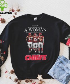 Never Underestimate A Woman Who Understands Football And Loves Kansas City Chiefs Kelce Mahomes And Butker Signatures T Shirt