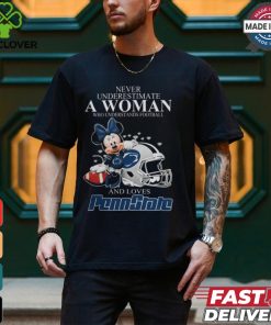 Never Underestimate A Woman Who Understands Football And Loves Penn State Nittany Lions x Minnie Mouse T Shirt