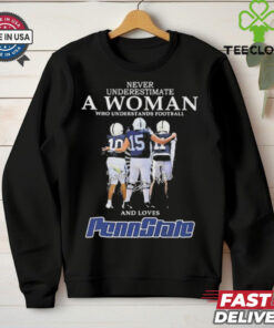 Never Underestimate A Woman Who Understands Football And Loves Penn State Shirt