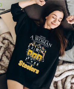 Never Underestimate A Woman Who Understands Football And Loves Pittsburgh Steelers Rudolph Watt And Pickens Signatures Shirt