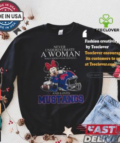 Never Underestimate A Woman Who Understands Football And Loves SMU Mustangs x Minnie Mouse T Shirt 2 Never Underestimate A Woman Who Understands Football And Loves SMU Mustangs x Minnie Mouse T Shirt