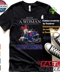 Never Underestimate A Woman Who Understands Football And Loves SMU Mustangs x Minnie Mouse T Shirt 3 Never Underestimate A Woman Who Understands Football And Loves SMU Mustangs x Minnie Mouse T Shirt