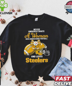 Never Underestimate A Woman Who Understands Football And Loves Steelers Logo Shirt