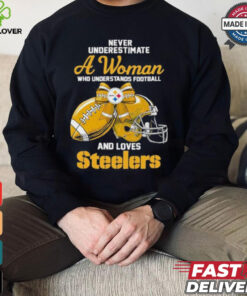 Never Underestimate A Woman Who Understands Football And Loves Steelers Logo Shirt