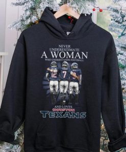 Never Underestimate A Woman Who Understands Football And Loves Texans Shirt