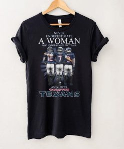 Never Underestimate A Woman Who Understands Football And Loves Texans Shirt