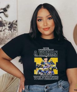 Never Underestimate A Woman Who Understands Football And Loves Wolverines Shirt