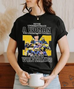 Never Underestimate A Woman Who Understands Football And Loves Wolverines Shirt