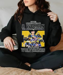 Never Underestimate A Woman Who Understands Football And Loves Wolverines Shirt