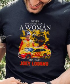 Never Underestimate A Woman Who Understands Nascar And Loves Joey Logano Signature 2022 Men’s shirt