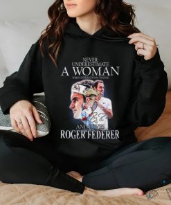 Never Underestimate A Woman Who Understands Tennis And Loves Roger Federer T Shirt