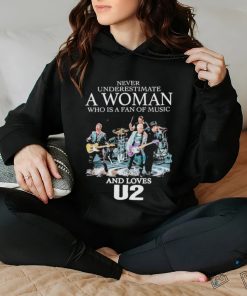 Never Underestimate A Women Who Loves U2 Fan T Shirt