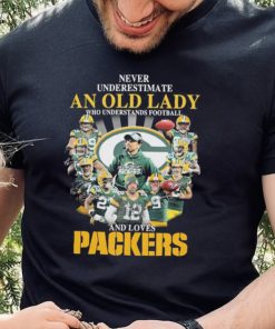 Never Underestimate An Old Lady A Who Understands Football And Loves Packers Shirt