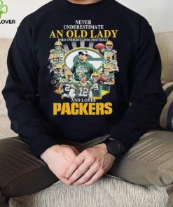 Never Underestimate An Old Lady A Who Understands Football And Loves Packers Shirt