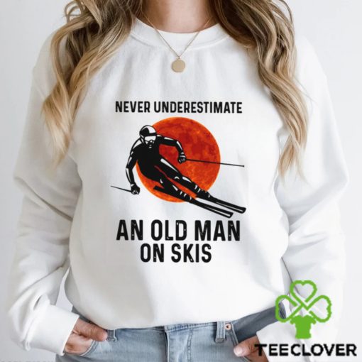 Never Underestimate An Old Man On Skis Classic T Shirt