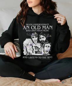 Never Underestimate An Old Man Who Likes Rock Music And Listens To The Who Signature Unisex T Shirt