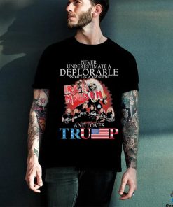 Never Underestimate a Deplorable who is a fan of Iron Maiden and loves Trump Signatures Shirt