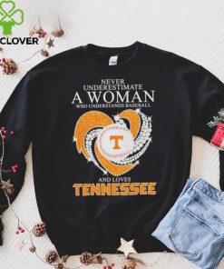Never Underestimate a woman who understands baseball and loves Tennessee Vols 2024 National Champions heart diamond shirt