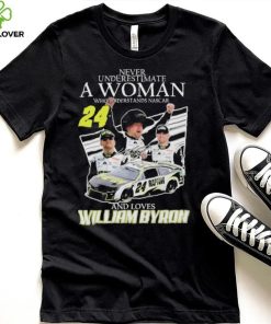 Never Understimate a women who Understands Nascar 24 and love William Byron Shirt shirt