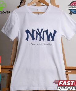 Never not working New York Yankees logo shirt