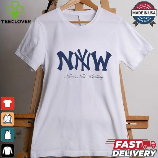 Never not working New York Yankees logo shirt