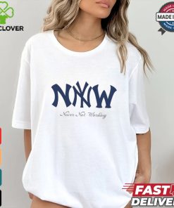 Never not working New York Yankees logo shirt