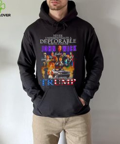 Never underestimate a Deplorable John Wick and loves Trump signatures shirt