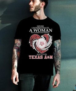 Never underestimate a Woman who understand baseball and love Texas A&M Aggies diamond 2024 Shirt