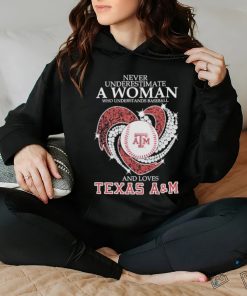 Never underestimate a Woman who understand baseball and love Texas A&M Aggies diamond 2024 Shirt