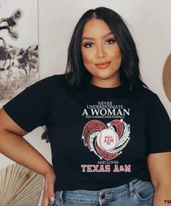 Never underestimate a Woman who understand baseball and love Texas A&M Aggies diamond 2024 Shirt
