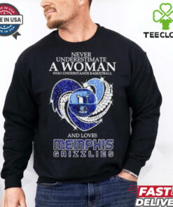 Never underestimate a woman and love Memphis Grizzlies heart shirt 1 Never underestimate a woman and love Memphis Grizzlies heart shirt