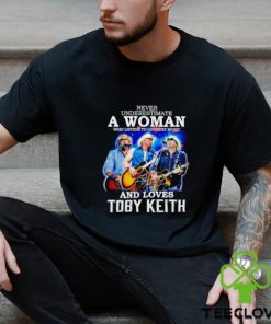 Never underestimate a woman who listens to Country Music and loves Toby Keith shirt