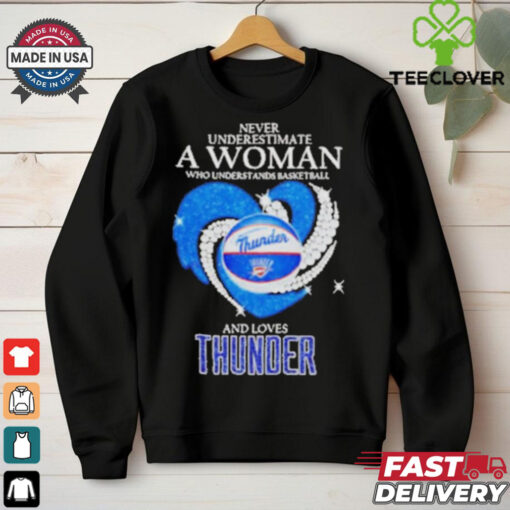 Never underestimate a woman who understand basketball and loves OKC Thunder shirt