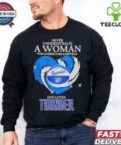 Never underestimate a woman who understand basketball and loves OKC Thunder shirt