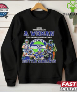 Never underestimate a woman who understand football and loves Seattle Seahawks shirt 1 Never underestimate a woman who understand football and loves Seattle Seahawks shirt