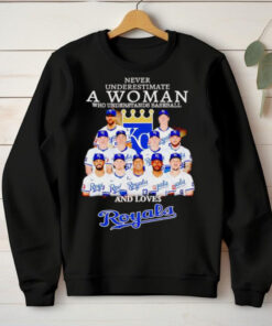 Never underestimate a woman who understands baseball and loves Royals team hoodie, sweater, longsleeve, shirt v-neck, t-shirt