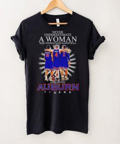 Never underestimate a woman who understands basketball and loves Auburn Tigers 10 4 2 signatures hoodie, sweater, longsleeve, shirt v-neck, t-shirt