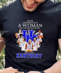 Never underestimate a woman who understands basketball and loves Kentucky T Shirt 2 Never underestimate a woman who understands basketball and loves Kentucky T Shirt