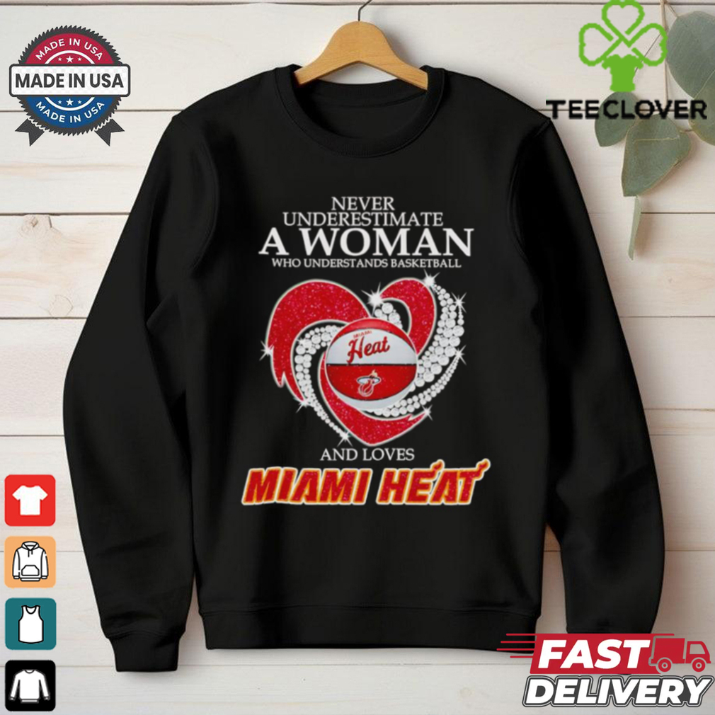 Never underestimate a woman who understands basketball and loves Miami Heat shirt Never underestimate a woman who understands basketball and loves Miami Heat shirt
