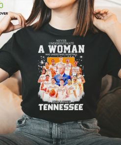Never underestimate a woman who understands basketball and loves Tennessee Volunteers men’s basketball 2024 signatures shirt