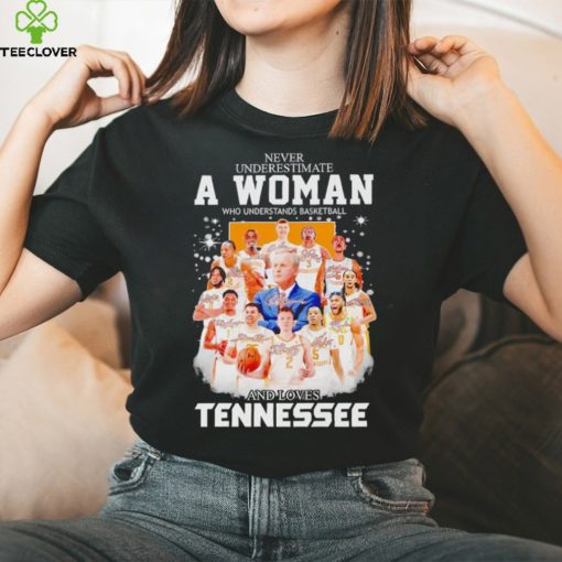Never underestimate a woman who understands basketball and loves Tennessee Volunteers men’s basketball 2024 signatures shirt