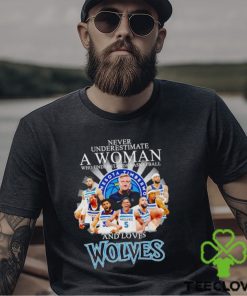 Never underestimate a woman who understands basketball and loves Wolves shirt