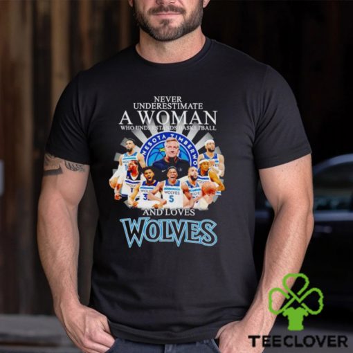 Never underestimate a woman who understands basketball and loves Wolves hoodie, sweater, longsleeve, shirt v-neck, t-shirt