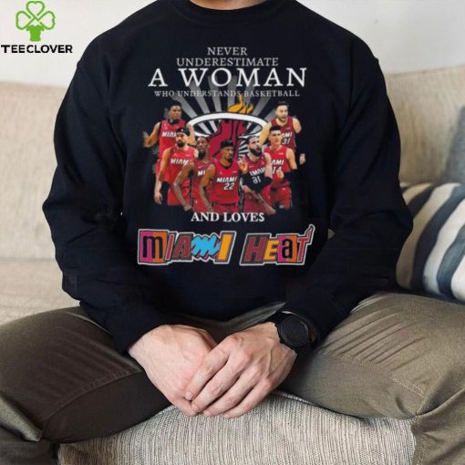 Never underestimate a woman who understands basketball and loves miami heat 2024 hoodie, sweater, longsleeve, shirt v-neck, t-shirt