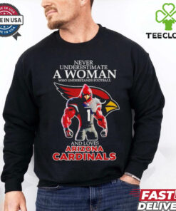 Never underestimate a woman who understands football and loves Arizona Cardinals shirt 2 Never underestimate a woman who understands football and loves Arizona Cardinals shirt