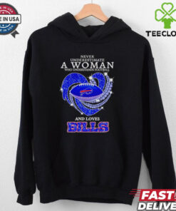 Never underestimate a woman who understands football and loves Bills diamond shirt