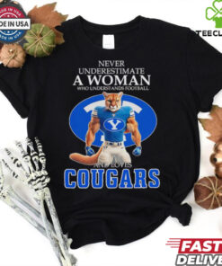 Never underestimate a woman who understands football and loves Cougars shirt 1 Never underestimate a woman who understands football and loves Cougars shirt