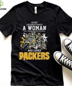 Never underestimate a woman who understands football and loves Green Bay Packers signatures 2022 hoodie, sweater, longsleeve, shirt v-neck, t-shirt